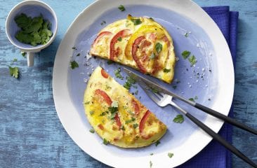 Pepper and tomato omelette Pepper and tomato omelette
