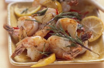 Garlic prawns