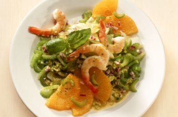Prawn salad with celery
