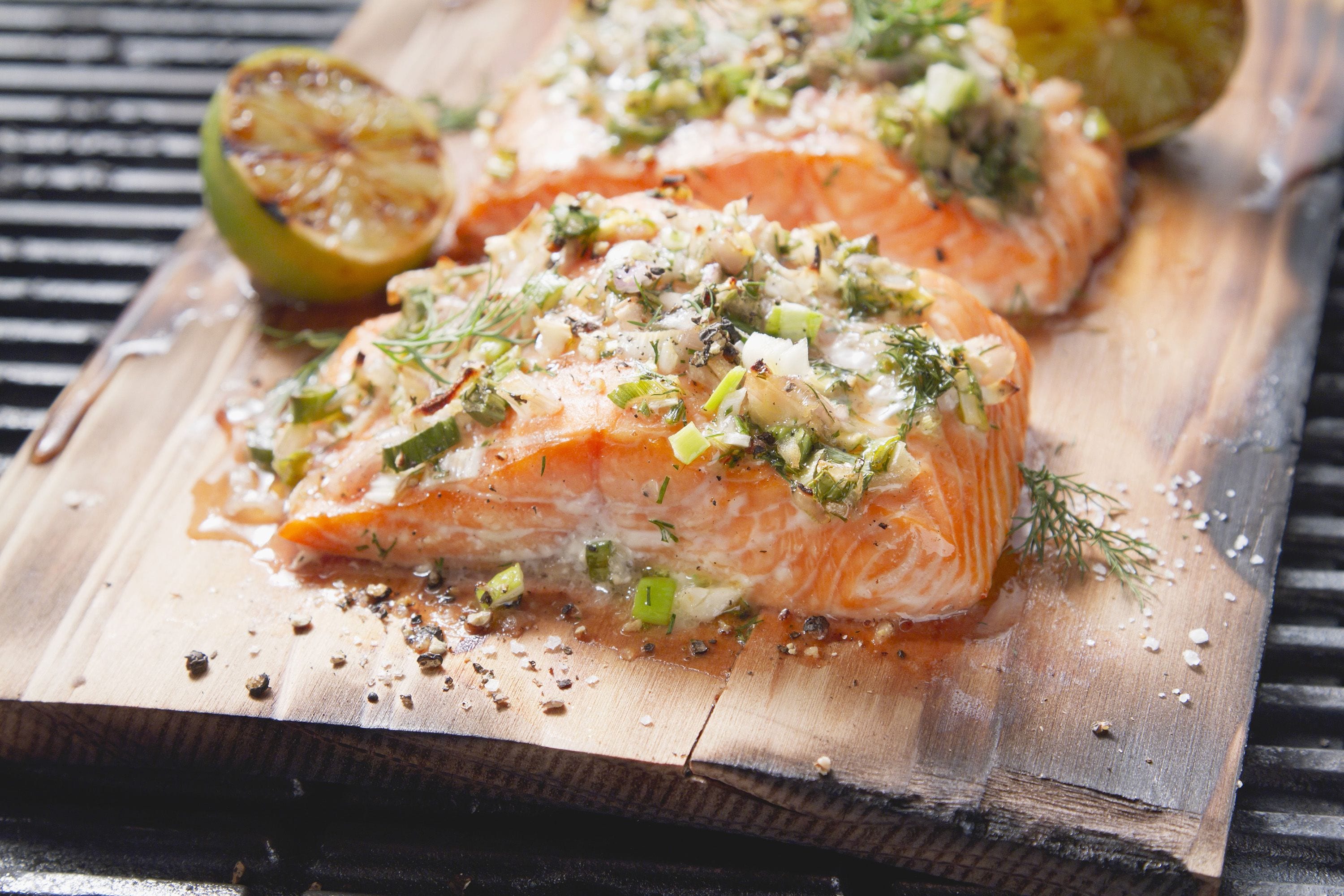Grilled salmon on cedar wood FreshMAG IE