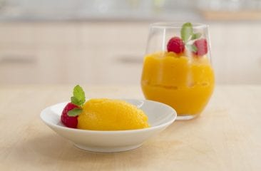 Passion fruit sorbet
