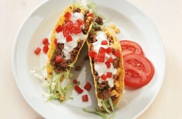 Tacos with beef filling