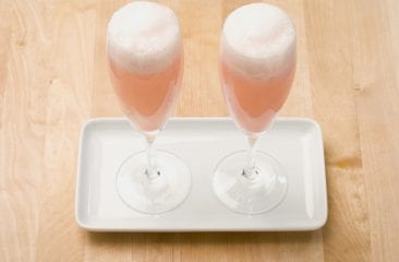 Peach sparkling wine