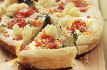 Vegetable quiche with ham Vegetable quiche with ham