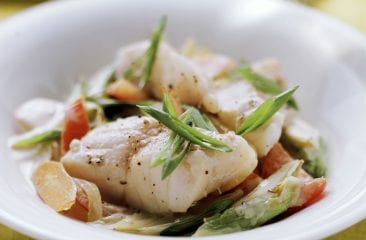 Fish and vegetable pan-fry