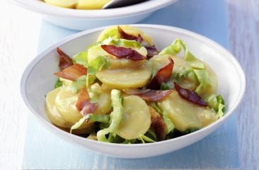 Endive potato salad with bacon
