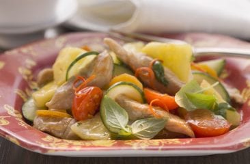 Pork with sweet and sour vegetables Pork with sweet and sour vegetables