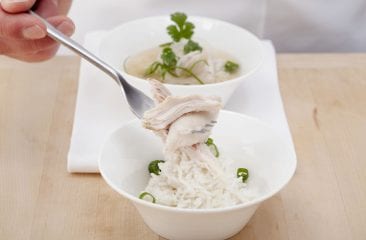 Vietnamese chicken soup with rice