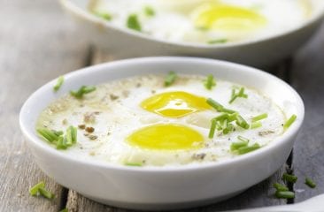 Baked quail eggs