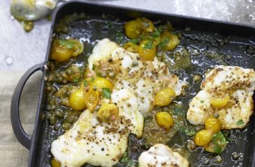 Monkfish with capers Monkfish with capers