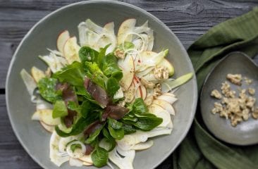 Delicate apple and fennel salad