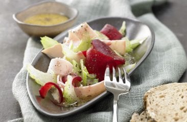 Aromatic red beet and celery salad