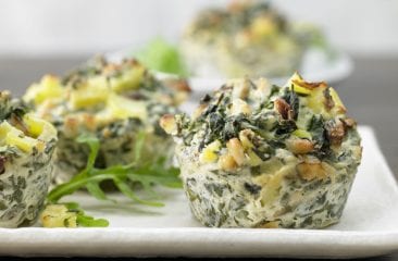 Chard and potato muffins