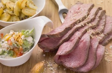 Roast beef with potatoes