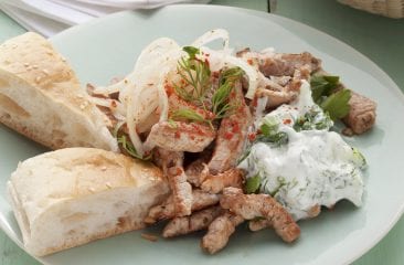 Gyros with tzatziki Gyros with tzatziki