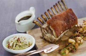 Roast pork with coleslaw