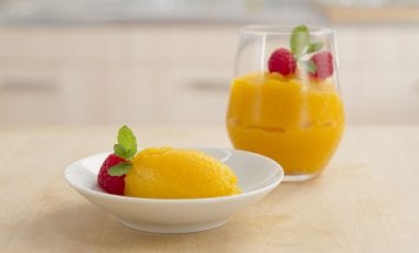 Passion fruit sorbet Passion fruit sorbet