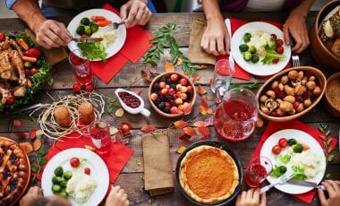 A family feast of fruit, nuts and vegetables