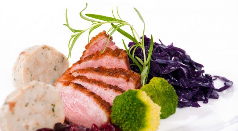 Red Cabbage with Sliced Duck Breast