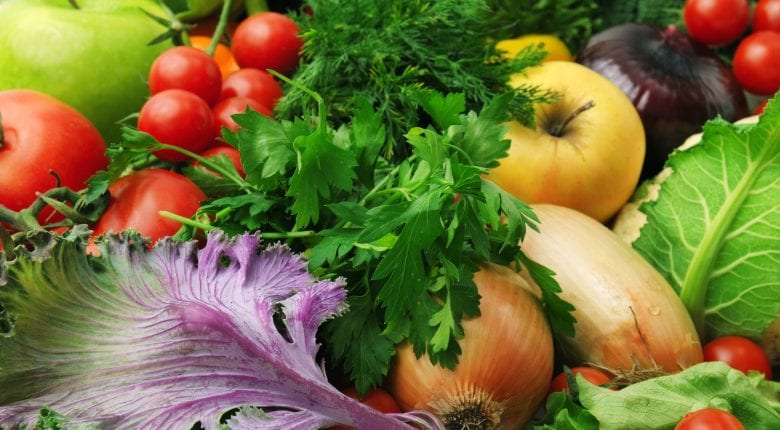 Fresh fruits and vegetables
