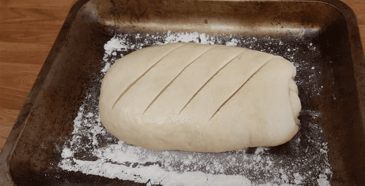 Finishing touches baking bread