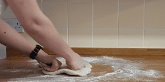 Kneading bread