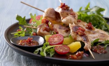 Spicy chicken kebabs