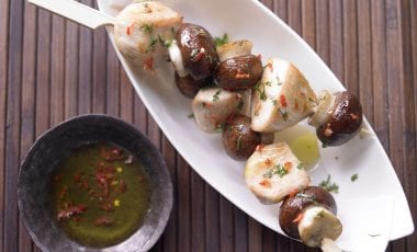 Spicy chicken skewers