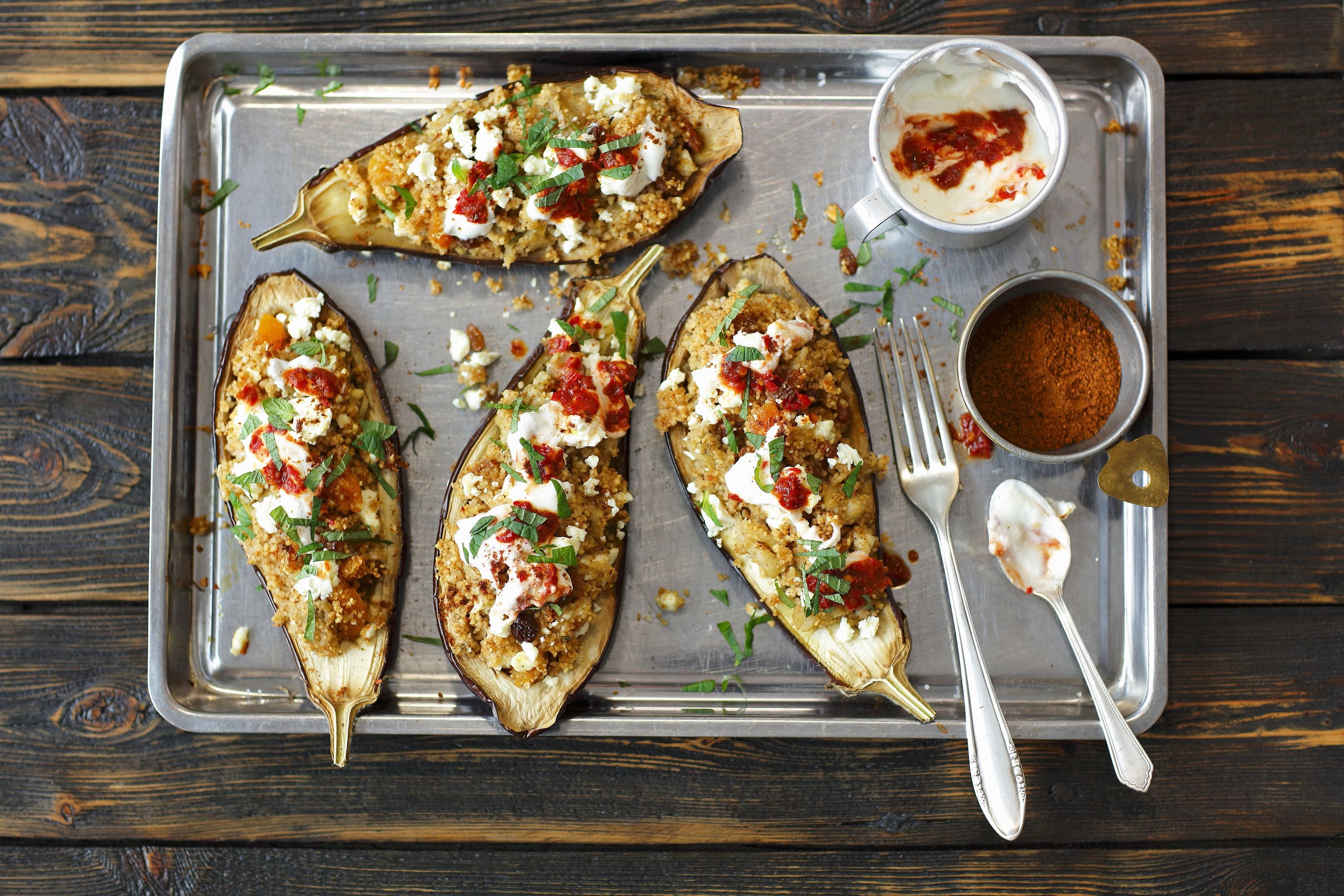 Baked aubergines with couscous - FreshMAGAZINE