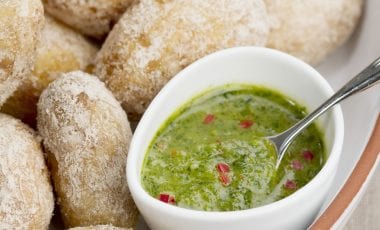 Tapas potatoes with dip