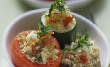 Stuffed vegetables with couscous filling