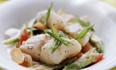 Fish and vegetable pan-fry