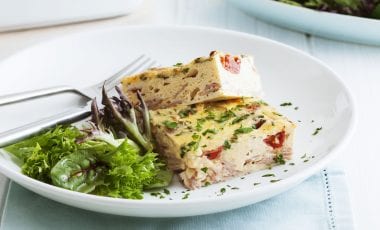 Ham and tomato frittata