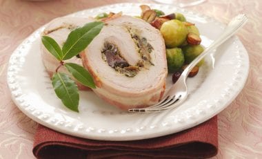 Pork rolls with mushrooms