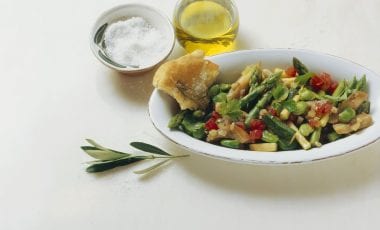 Colourful stir-fried vegetables