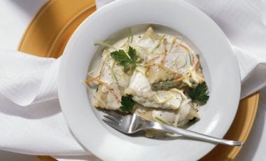 Fish ravioli