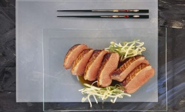Asian duck breast with bean sprouts
