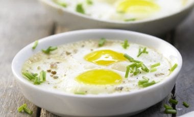Baked quail eggs