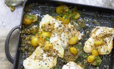 Monkfish with capers