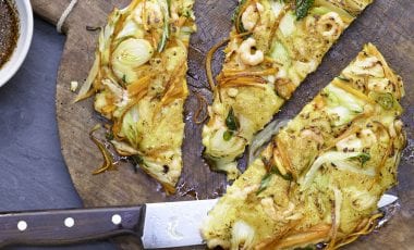 Asian prawn pancake
