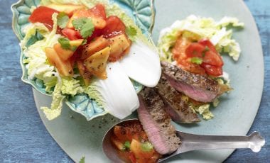 Papaya and tomato salad