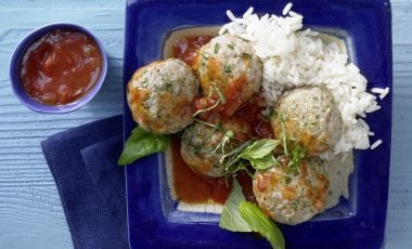 Veal and basil meatballs