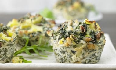 Chard and potato muffins