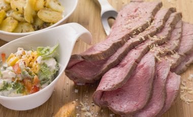 Roast beef with potatoes