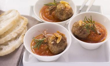 Meatballs and creamy tomato sauce
