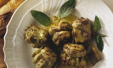 Deep-fried artichokes