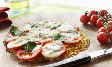 Potato rösti pizza