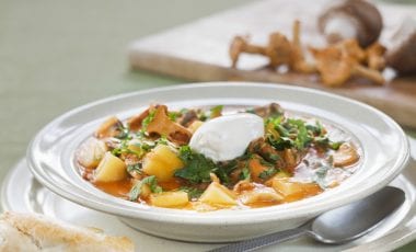 Potato and mushroom stew