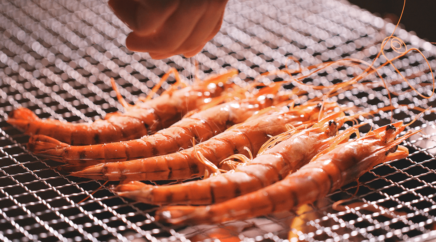 Prawns or shrimp on the barbie