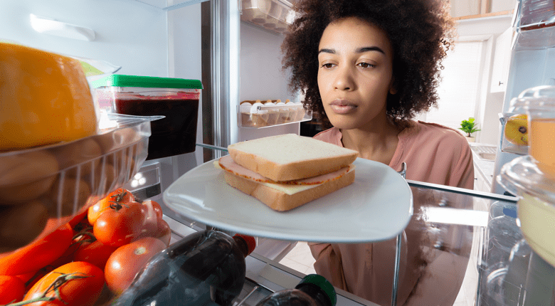 Storing bread sandwich in fridge